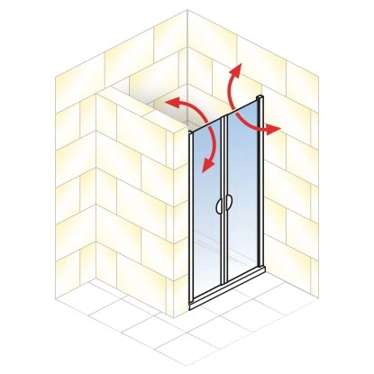 Schulte Sunny Pendeltür In Nische, BxH: 75 X 180 Cm Weiß 5 Schulte Sunny Pendeltür In Nische, BxH: 75 X 180 Cm Weiß – Bild 5