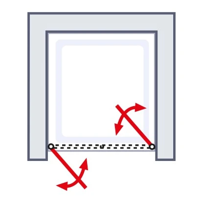 Schulte Sunny Pendeltür In Nische, BxH: 75 X 180 Cm Weiß 4 Schulte Sunny Pendeltür In Nische, BxH: 75 X 180 Cm Weiß – Bild 4