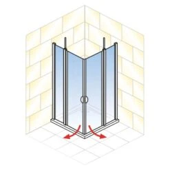 Schulte Sunny Eckeinstieg 4-tlg. Mit Drehtüren 80 X 80 X 180 Cm Weiß 8 Schulte Sunny Eckeinstieg 4-tlg. Mit Drehtüren 80 X 80 X 180 Cm Weiß -Grohe Geschäft 4060991013805 5