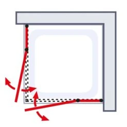 Schulte Sunny Eckeinstieg 4-tlg. Mit Drehtüren 80 X 80 X 180 Cm Weiß 9 Schulte Sunny Eckeinstieg 4-tlg. Mit Drehtüren 80 X 80 X 180 Cm Weiß -Grohe Geschäft 4060991013805 6