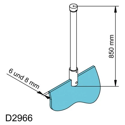 Schulte Stabilisator Deckenstrebe Für Duschwand 6-8 Mm Glas 85 Cm Chromoptik 2 Schulte Stabilisator Deckenstrebe Für Duschwand 6-8 Mm Glas 85 Cm Chromoptik – Bild 2
