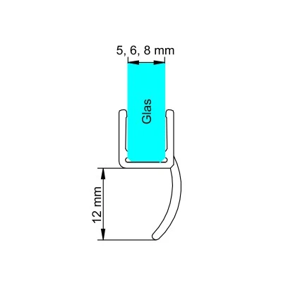 Schulte Universal Dichtleiste Für 5/6/8 Mm Duschkabinen 1,2 X 200 Cm 2 Schulte Universal Dichtleiste Für 5/6/8 Mm Duschkabinen 1,2 X 200 Cm – Bild 2
