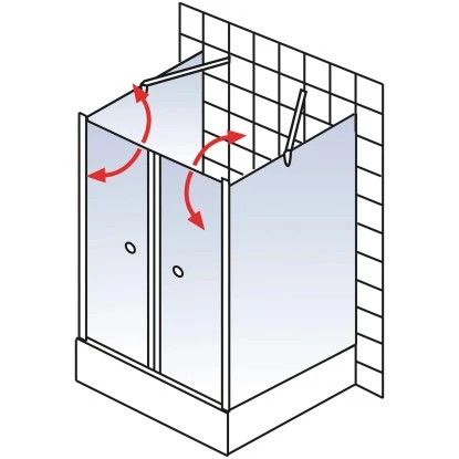 Schulte Pendeltür Als U-Kabine Alexa Style 2.0 Alu-Natur 192 Cm X 80 Cm 4 Schulte Pendeltür Als U-Kabine Alexa Style 2.0 Alu-Natur 192 Cm X 80 Cm – Bild 4