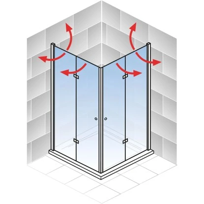 Schulte Eckeinstieg Mit Drehtür Alexa Style 2.0 Chromoptik BxHxT 90x90x192 Cm 4 Schulte Eckeinstieg Mit Drehtür Alexa Style 2.0 Chromoptik BxHxT 90x90x192 Cm – Bild 4