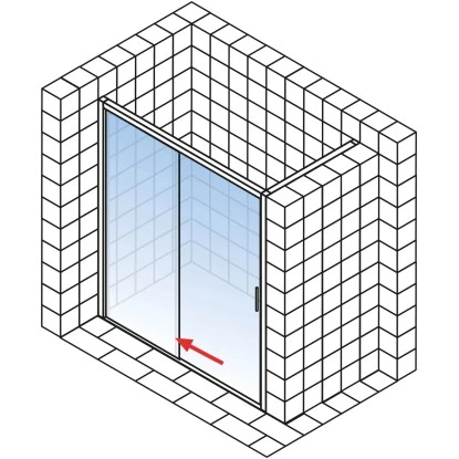 Schulte Schiebetür Mit Festelement Rechts In Nische MasterClass BxH 160 X 200 Cm 4 Schulte Schiebetür Mit Festelement Rechts In Nische MasterClass BxH 160 X 200 Cm – Bild 4