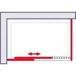 Schulte Schiebetür Festelement Li. U. Seitenwand MasterClass BxTxH 140x80x200 Cm -Grohe Geschäft 4060991029028 2053 03