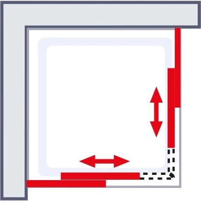 Schulte Schiebetür Als Eckeinstieg MasterClass Chromoptik BxTxH 90 X 90 X 200 Cm 3 Schulte Schiebetür Als Eckeinstieg MasterClass Chromoptik BxTxH 90 X 90 X 200 Cm – Bild 3