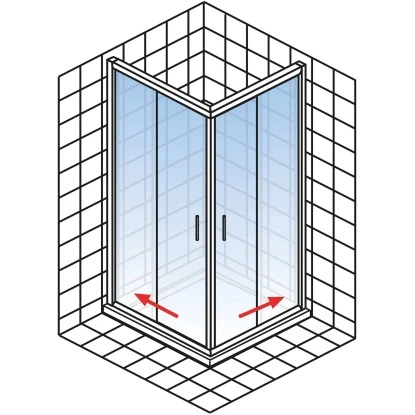 Schulte Schiebetür Als Eckeinstieg MasterClass Chromoptik BxTxH 90 X 90 X 200 Cm 4 Schulte Schiebetür Als Eckeinstieg MasterClass Chromoptik BxTxH 90 X 90 X 200 Cm – Bild 4