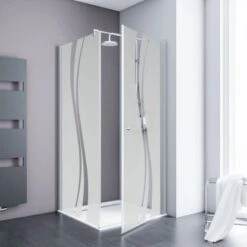 Schulte ExpressPlus Drehtür Seitenwand AlexaStyle2.0Dekor Liane 80cm