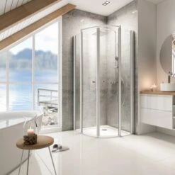 Schulte ExpressPlus Runddusche Garant 4-tlg. Alu-Natur Radius 55cm