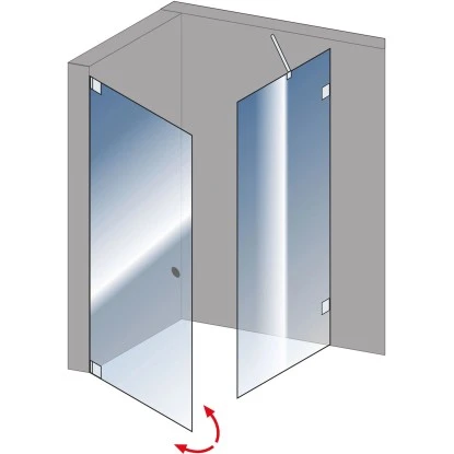 Schulte Drehtür Davita Inkl. Seitenwand Mit Stabgriff Echtglas Chrom 6 Schulte Drehtür Davita Inkl. Seitenwand Mit Stabgriff Echtglas Chrom – Bild 6