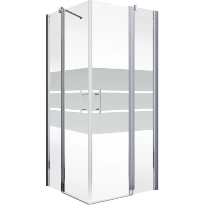 Schulte Eckeinstieg 4-tlg. Alexa Style 2.0 Alu-Natur Depoli Light 90x90x192 Cm 2 Schulte Eckeinstieg 4-tlg. Alexa Style 2.0 Alu-Natur Depoli Light 90x90x192 Cm – Bild 2