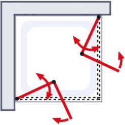 Schulte ExpressPlus Eckeinstieg Mit Drehfalttür Garant Chromoptik 200x80cm 18 Schulte ExpressPlus Eckeinstieg Mit Drehfalttür Garant Chromoptik 200x80cm -Grohe Geschäft 4060991055980 2053 6