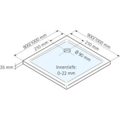 Schulte ExpressPlus Duschwanne Eckig Extra-flach Mineralguss 90 X 90 Cm 9 Schulte ExpressPlus Duschwanne Eckig Extra-flach Mineralguss 90 X 90 Cm -Grohe Geschäft 4060991056383 2053 3