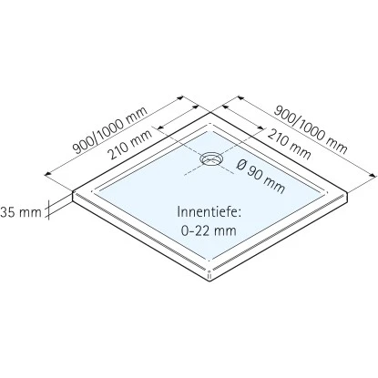 Schulte ExpressPlus Duschwanne Eckig Extra-flach Mineralguss 90 X 90 Cm 5 Schulte ExpressPlus Duschwanne Eckig Extra-flach Mineralguss 90 X 90 Cm – Bild 5
