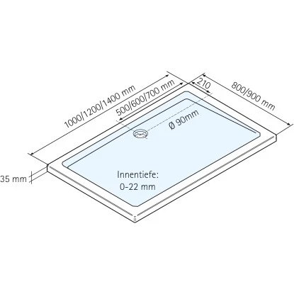 Schulte ExpressPlus Duschwanne Eckig Extra-flach Mineralguss Asym. 80x100cm 4 Schulte ExpressPlus Duschwanne Eckig Extra-flach Mineralguss Asym. 80x100cm – Bild 4