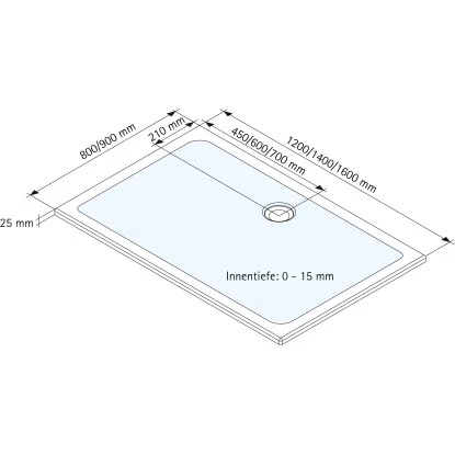 Schulte ExpressPlus Duschwanne Schulte-plan Eckig Mineralguss 80x120cm 5 Schulte ExpressPlus Duschwanne Schulte-plan Eckig Mineralguss 80x120cm – Bild 5