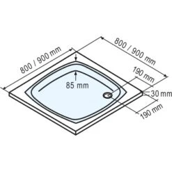 Schulte ExpressPlus Duschwanne Eckig Flach Sanitäracryl 90 X 90 Cm 6 Schulte ExpressPlus Duschwanne Eckig Flach Sanitäracryl 90 X 90 Cm -Grohe Geschäft 4060991056635 2053 3