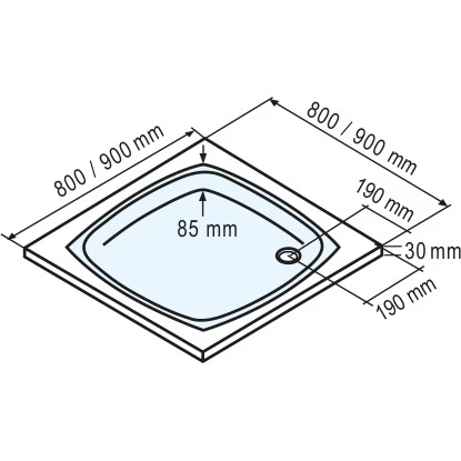 Schulte ExpressPlus Duschwanne Eckig Flach Sanitäracryl 90 X 90 Cm 3 Schulte ExpressPlus Duschwanne Eckig Flach Sanitäracryl 90 X 90 Cm – Bild 3