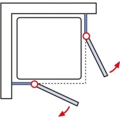 Schulte ExpressPlus Set Eckeinstieg Kristall/Trend Mit Duschwanne 185x80cm -Grohe Geschäft 4060991056970 2053 6