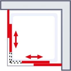 Schulte Eckeinstieg 4-teilig Sunny 80 Cm - 90 Cm X 180 Cm Silber -Grohe Geschäft 4060991057809 2053 6