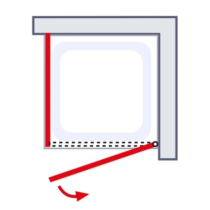 Schulte Sunny Drehtür Mit Verkürzter Seitenwand Echtglas Klar Alpinweiß 5 Schulte Sunny Drehtür Mit Verkürzter Seitenwand Echtglas Klar Alpinweiß – Bild 5
