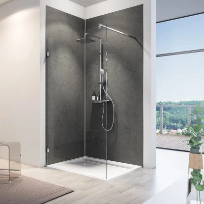 Schulte ExpressPlus DecoDesign Duschrückwand Softtouch Stein Anthrazit 255x100cm 2 Schulte ExpressPlus DecoDesign Duschrückwand Softtouch Stein Anthrazit 255x100cm – Bild 2