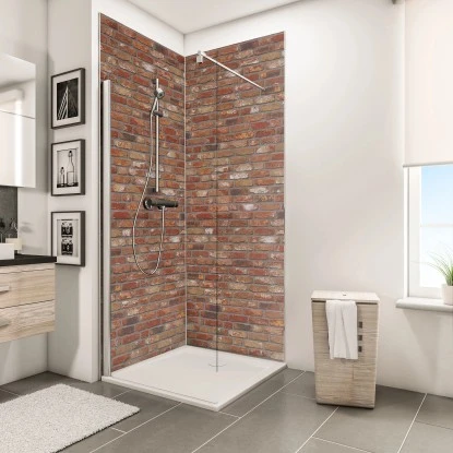 Schulte ExpressPlus DecoDesign Duschrückwand Dekor Klinker 255x100cm 3 Schulte ExpressPlus DecoDesign Duschrückwand Dekor Klinker 255x100cm – Bild 3