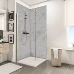 Schulte ExpressPlus DecoDesign Duschrückwand Dekor Stein Grau Hell 255 X 150 Cm 5 Schulte ExpressPlus DecoDesign Duschrückwand Dekor Stein Grau Hell 255 X 150 Cm -Grohe Geschäft 4060991068034 Bild03