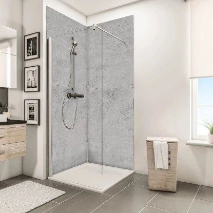 Schulte ExpressPlus DecoDesign Duschrückwand Dekor Stein Grau Hell 255 X 150 Cm 3 Schulte ExpressPlus DecoDesign Duschrückwand Dekor Stein Grau Hell 255 X 150 Cm – Bild 3