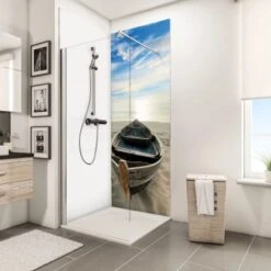 Schulte ExpressPlus DecoDesign Duschrückwand Foto Ruderboot Am Strand 210x90cm 5 Schulte ExpressPlus DecoDesign Duschrückwand Foto Ruderboot Am Strand 210x90cm -Grohe Geschäft 4060991068164 Bild03