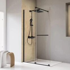 Schulte Walk In Schiebetür Toura Rollen 200 X 120 Cm Schwarz Klar Hell Festel. L