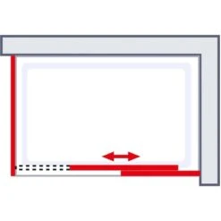 Schulte Schiebetür Toura Mit Seitenwand L 200 X 120 X 80 Cm Schwarz Klar Hell -Grohe Geschäft 4060991069932 2053 6