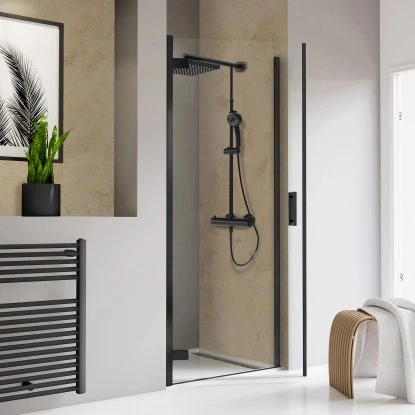 Schulte Drehtür Toura Nische Pendelbar Schwarz 200 X 90 Cm Klar Hell Anschlag L 1 Schulte Drehtür Toura Nische Pendelbar Schwarz 200 X 90 Cm Klar Hell Anschlag L