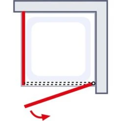 Schulte Drehtür Toura R + Seitenwand Pendelbar Schwarz 200 X 90 X 90 Cm Klar Hel -Grohe Geschäft 4060991070051 2053 6