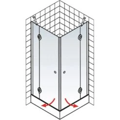 Schulte Eckeinstieg 4-tlg. Toura Pendelbar Schwarz 200 X 90 X 90 Cm Klar Hell 11 Schulte Eckeinstieg 4-tlg. Toura Pendelbar Schwarz 200 X 90 X 90 Cm Klar Hell -Grohe Geschäft 4060991070129 2053 6