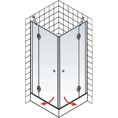 Schulte Eckeinstieg 4-tlg. Toura Pendelbar Schwarz 200 X 90 X 90 Cm Klar Hell 6 Schulte Eckeinstieg 4-tlg. Toura Pendelbar Schwarz 200 X 90 X 90 Cm Klar Hell – Bild 6