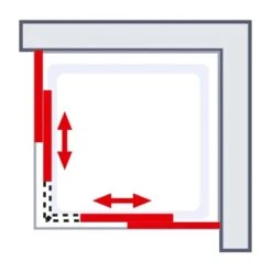 Schulte Eckeinstieg Mit Schiebetüren Sunny 180 Cm X 75-90 Cm Schwarz Klarglas -Grohe Geschäft 4060991070167 2053 AI 02