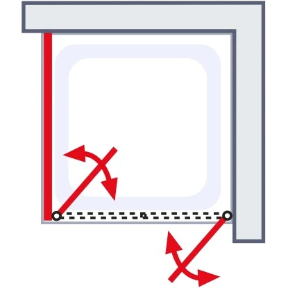 Schulte ExpressPlus Pendeltür Und Seitenwand Garant 2.0 Alu-Natur 200 Cm X 90 Cm 4 Schulte ExpressPlus Pendeltür Und Seitenwand Garant 2.0 Alu-Natur 200 Cm X 90 Cm – Bild 4