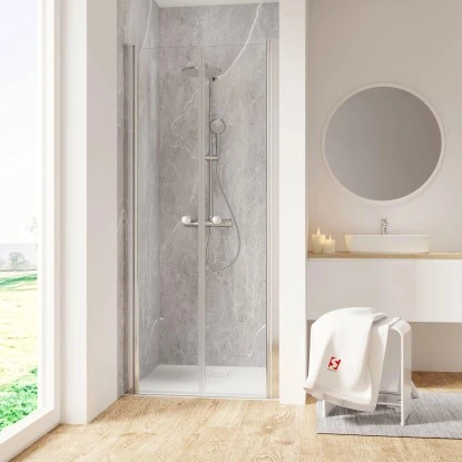 Schulte ExpressPlus Pendeltür In Nische Garant 2.0 Chromoptik 200 Cm X 100 Cm 1 Schulte ExpressPlus Pendeltür In Nische Garant 2.0 Chromoptik 200 Cm X 100 Cm