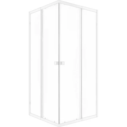 Baliv Duschkabine DUK-90.11E 77 Cm - 90 Cm Weiß 2 Baliv Duschkabine DUK-90.11E 77 Cm - 90 Cm Weiß – Bild 2