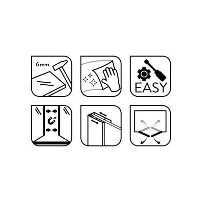 Baliv Dusch-Pendeltür DUK-90.61P 87-90 Cm X 195 Cm Chrom 9 Baliv Dusch-Pendeltür DUK-90.61P 87-90 Cm X 195 Cm Chrom – Bild 9