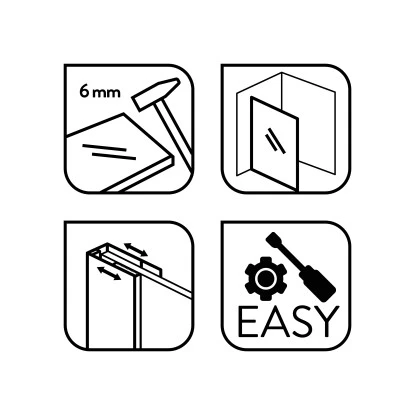 Baliv Duschabtrennung Walk-In DUK-120.80 120 Cm X 195 Cm Chrom 9 Baliv Duschabtrennung Walk-In DUK-120.80 120 Cm X 195 Cm Chrom – Bild 9