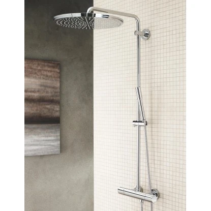 Grohe Duschsystem Rainshower 400 Mit Chrom Thermostatbatterie 2 Grohe Duschsystem Rainshower 400 Mit Chrom Thermostatbatterie – Bild 2