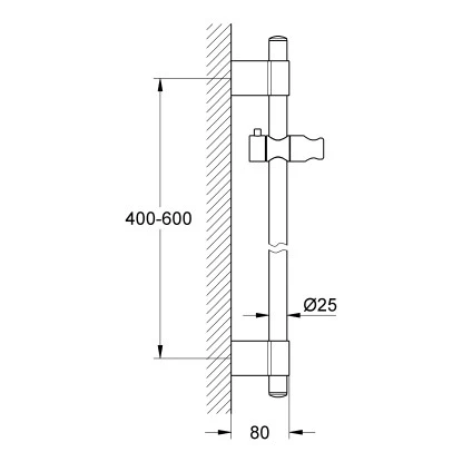 Grohe Brausestange Power & Soul 60 Cm Chrom 2 Grohe Brausestange Power & Soul 60 Cm Chrom – Bild 2