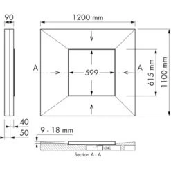ESS Easy Drain Duschrinne DOT Square 61,5 X 61,5 Cm 7 ESS Easy Drain Duschrinne DOT Square 61,5 X 61,5 Cm -Grohe Geschäft 4848529 1709 tz