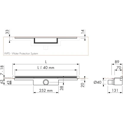ESS Easy Drain Duschrinne M-Line 80 Cm Komplettset Sperrwasserhöhe 30 Mm 5 ESS Easy Drain Duschrinne M-Line 80 Cm Komplettset Sperrwasserhöhe 30 Mm – Bild 5