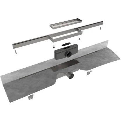 ESS Easy Drain Duschrinne M-Line 80 Cm Komplettset Sperrwasserhöhe 50 Mm 2 ESS Easy Drain Duschrinne M-Line 80 Cm Komplettset Sperrwasserhöhe 50 Mm – Bild 2