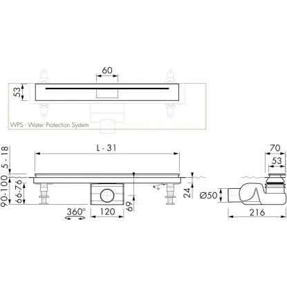ESS Easy Drain Duschrinne XS Nano Wall Design 120 Cm 5 ESS Easy Drain Duschrinne XS Nano Wall Design 120 Cm – Bild 5