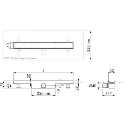 ESS Easy Drain Duschrinne Compact Fliese FF 90 Cm Sperrwasserhöhe 30 Mm 5 ESS Easy Drain Duschrinne Compact Fliese FF 90 Cm Sperrwasserhöhe 30 Mm – Bild 5